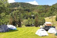 Trendcamping Wolfach-Halbmeil - Zeltwiese auf dem Campingplatz