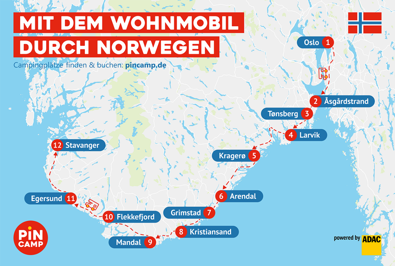 Routen & Touren: Norwegen mit dem Wohnmobil | PiNCAMP by ADAC