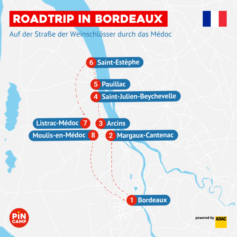 Weinroute Bordeaux