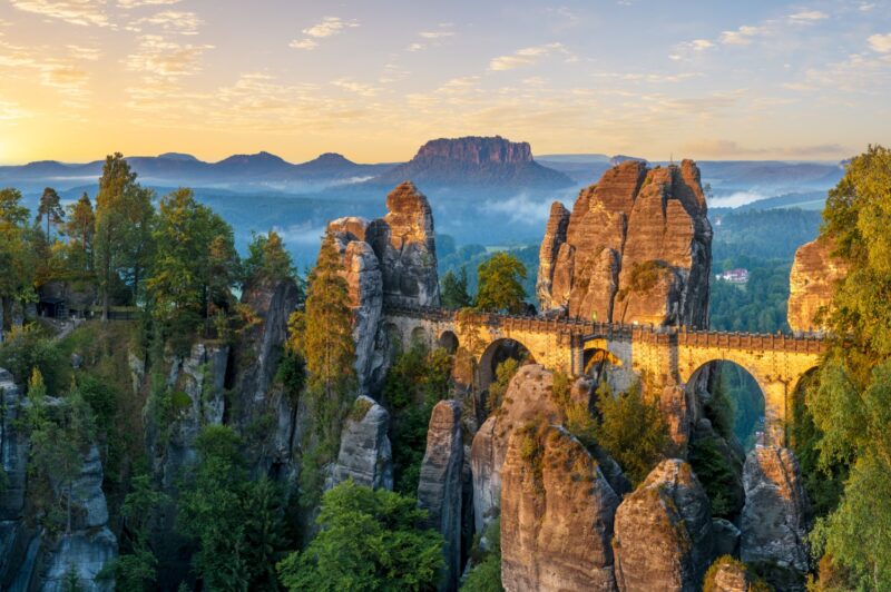 Blick auf die Basteibrücke