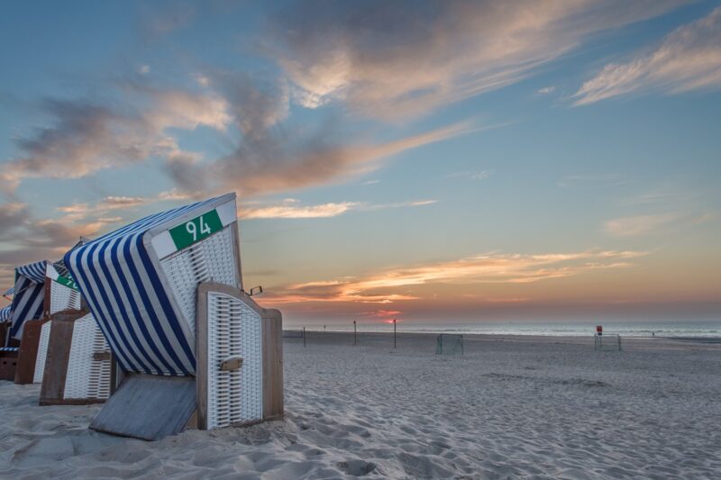 Sonnenuntergang auf der Insel Norderney